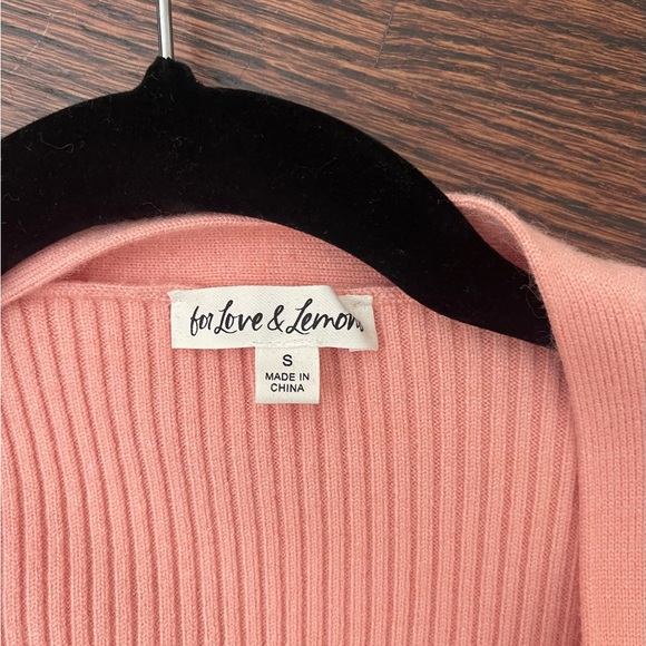 For love & lemons cropped cardigan - worn once. Peach color - Picture 4 of 6